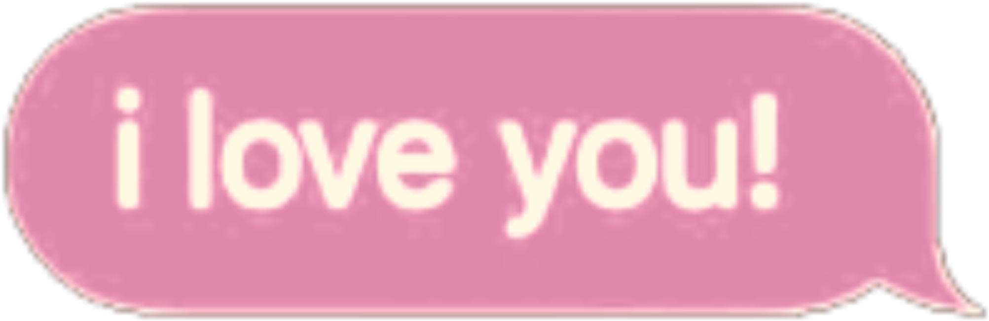 Pink Love Message Bubble