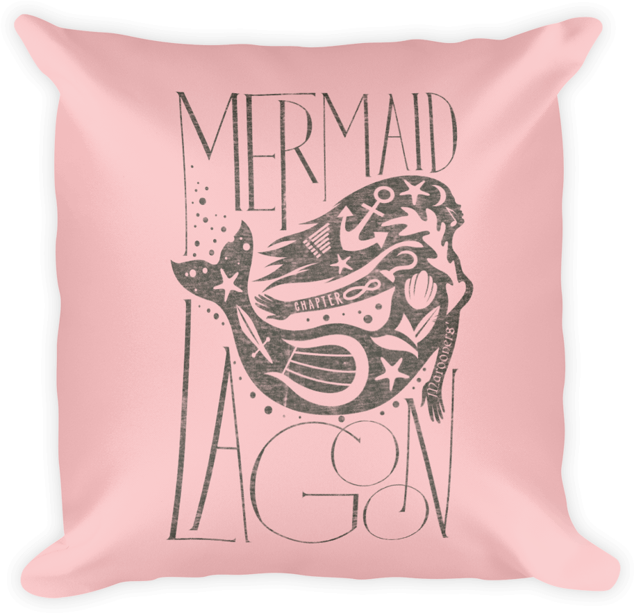 Pink Mermaid Slogan Cushion