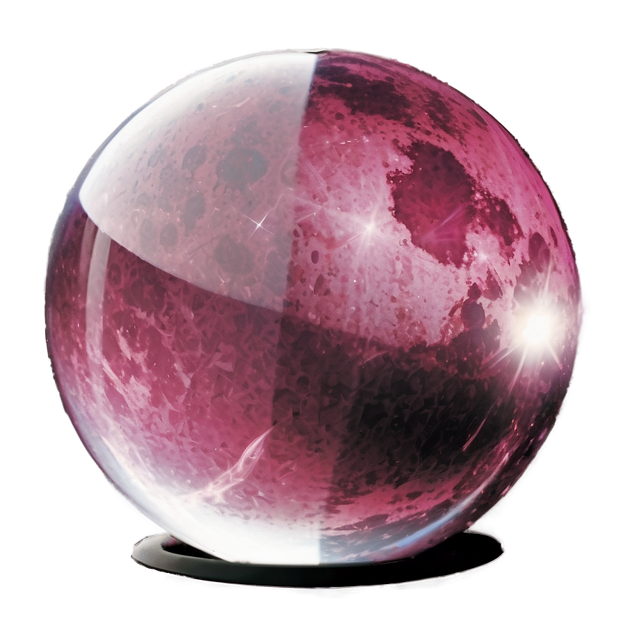 Pink Moon In Crystal Ball Png Rie3