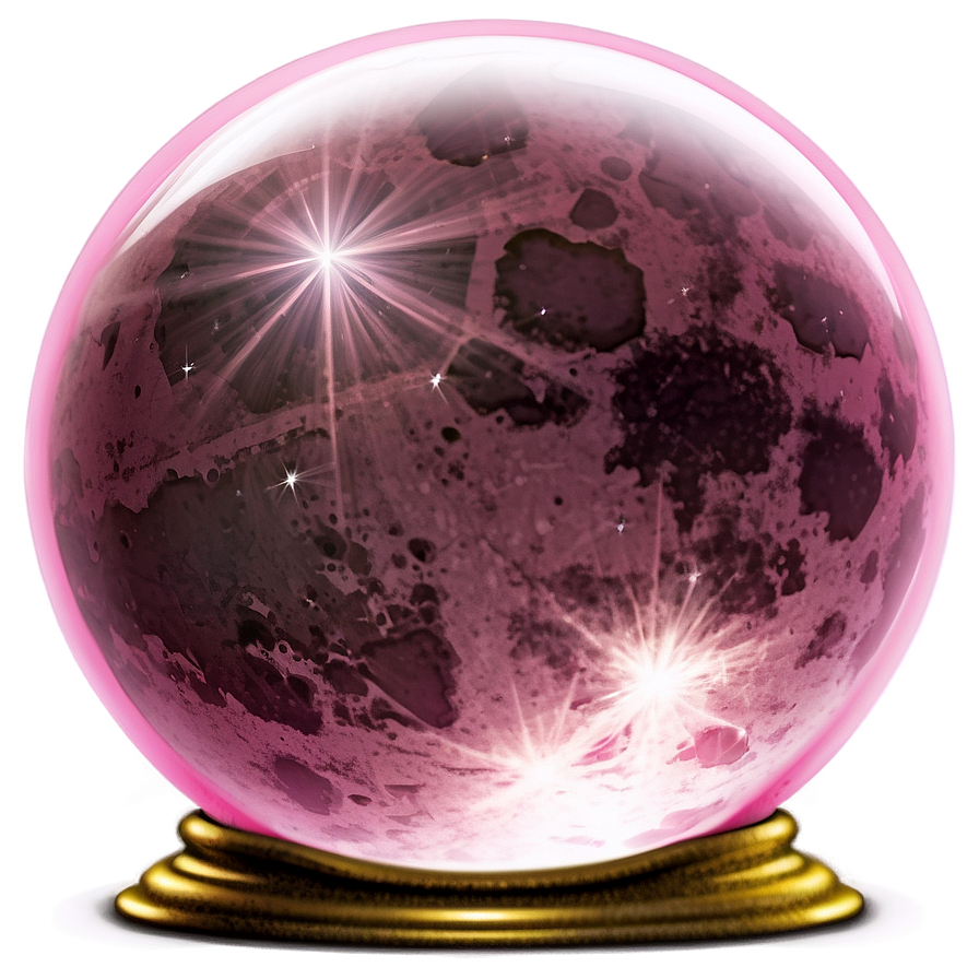 Pink Moon In Crystal Ball Png Wsu