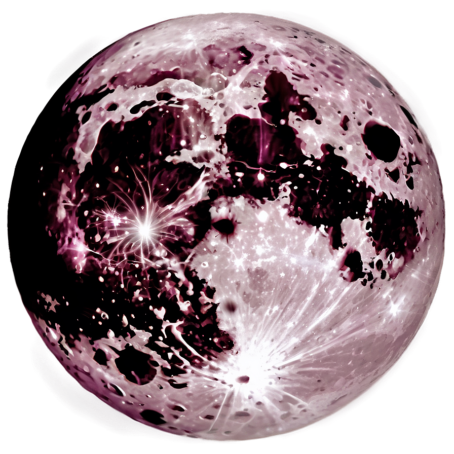 Pink Moon In Gothic Style Png Iqr10