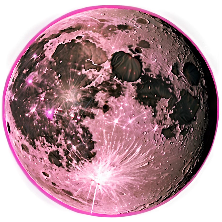 Pink Moon Through Telescope View Png 06252024