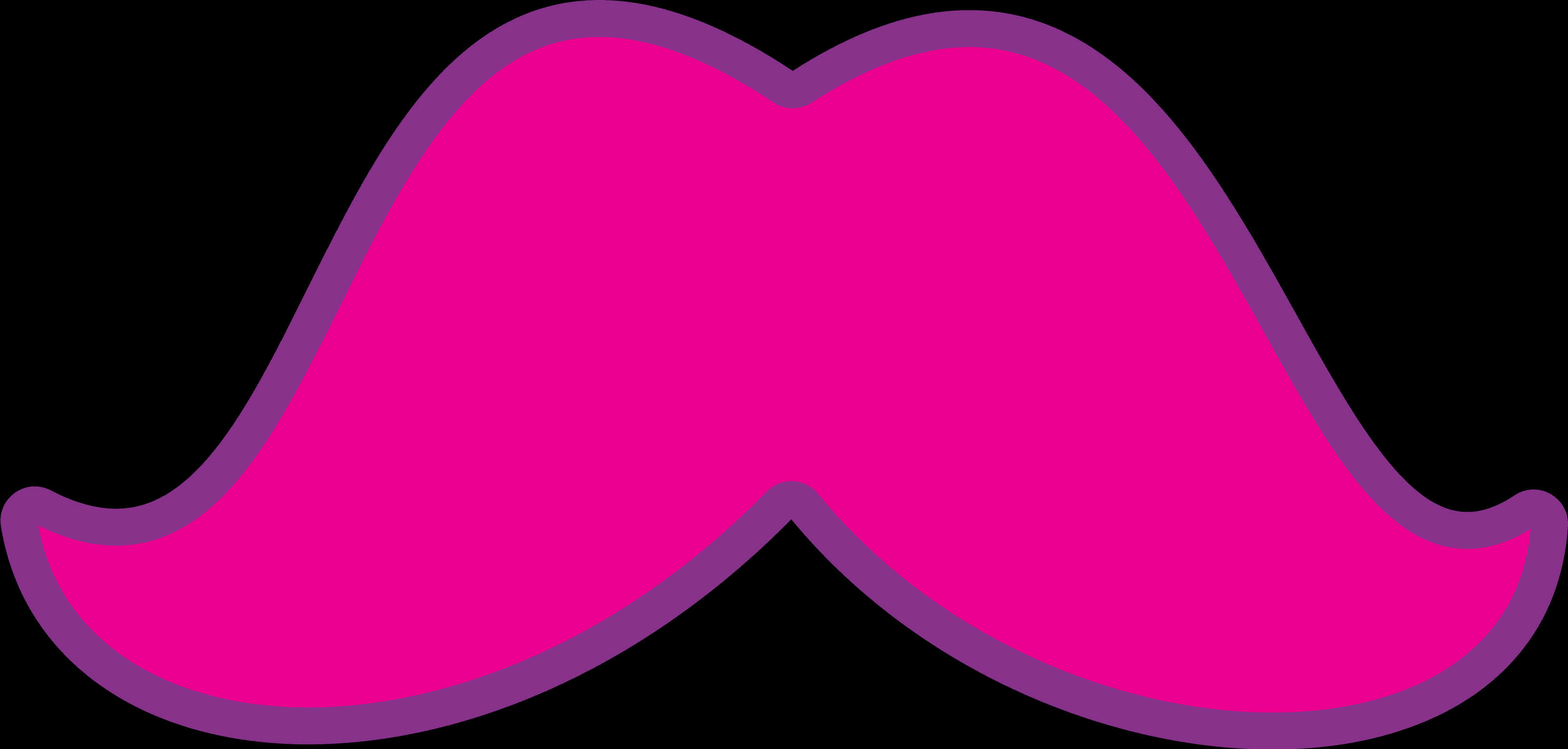 Pink Mustache Icon