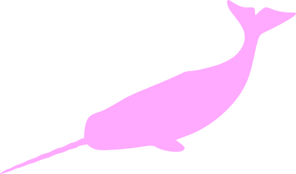 Pink Narwhal Silhouette