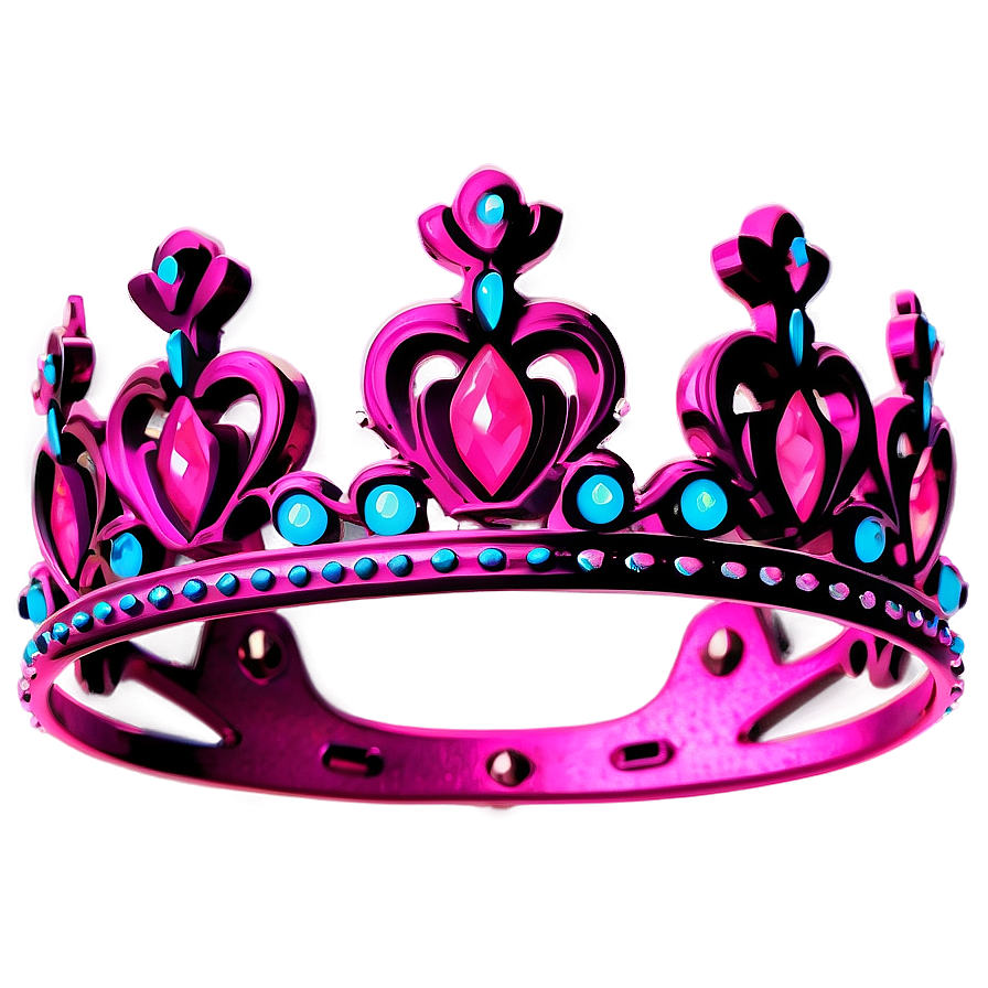 Pink Neon Crown Png 06272024