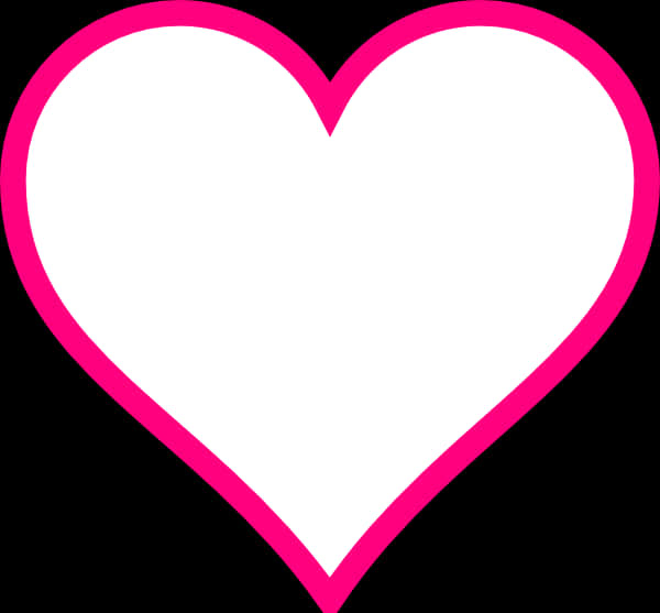 Pink Outlined Heart Graphic