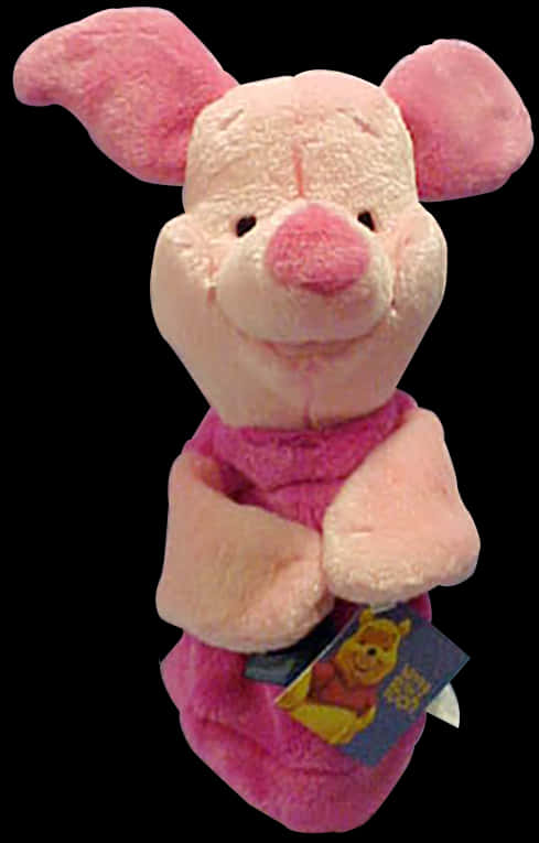 Pink Piglet Plush Toy PNG with transparent background