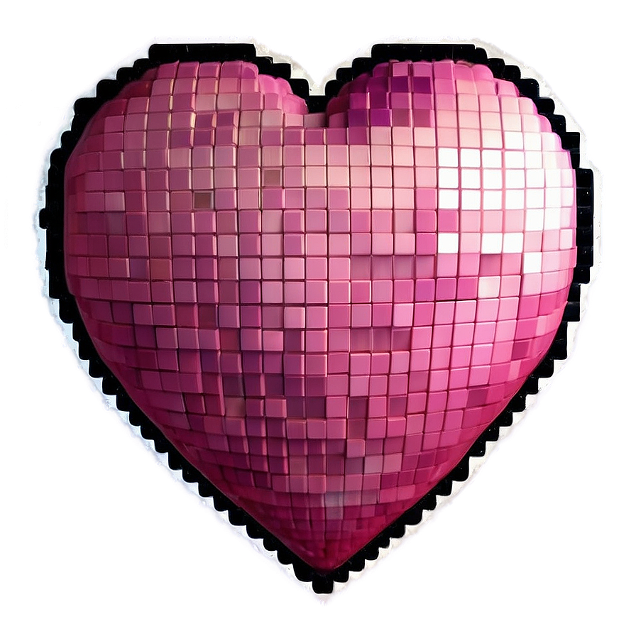 Pink Pixel Heart Png 19