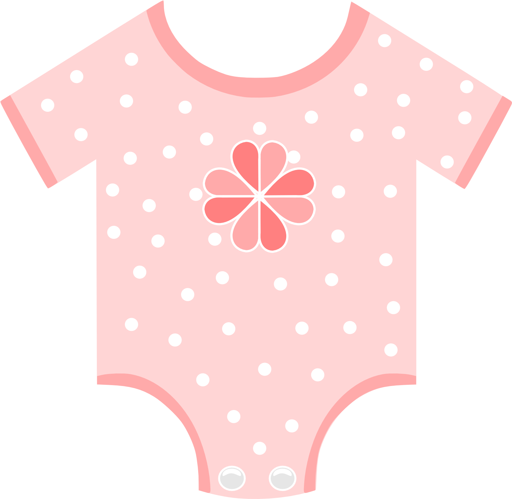 Pink Polka Dot Baby Onesie