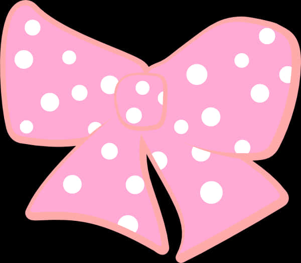 Pink Polka Dot Bow Illustration