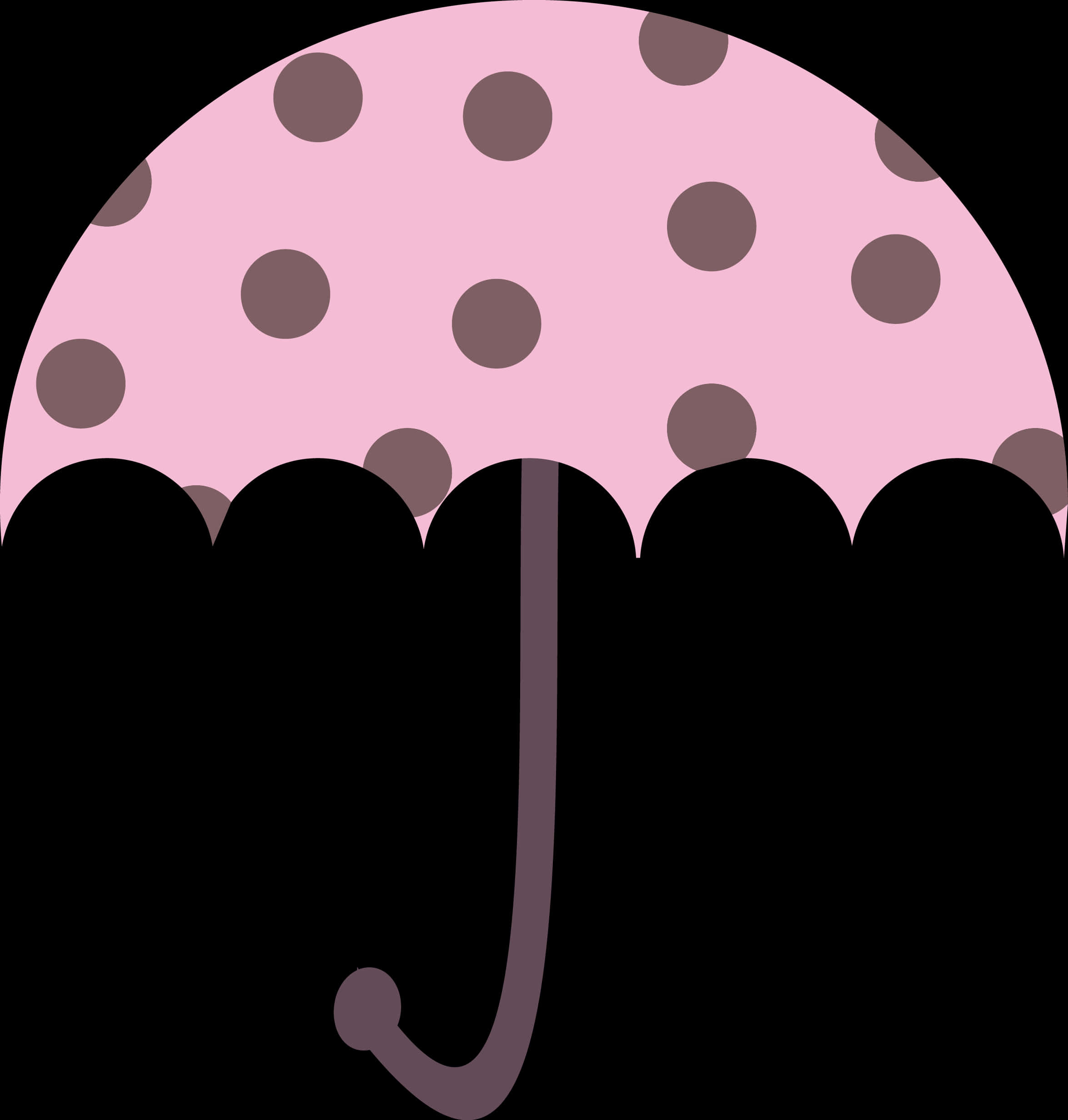 Pink Polka Dot Umbrella Graphic