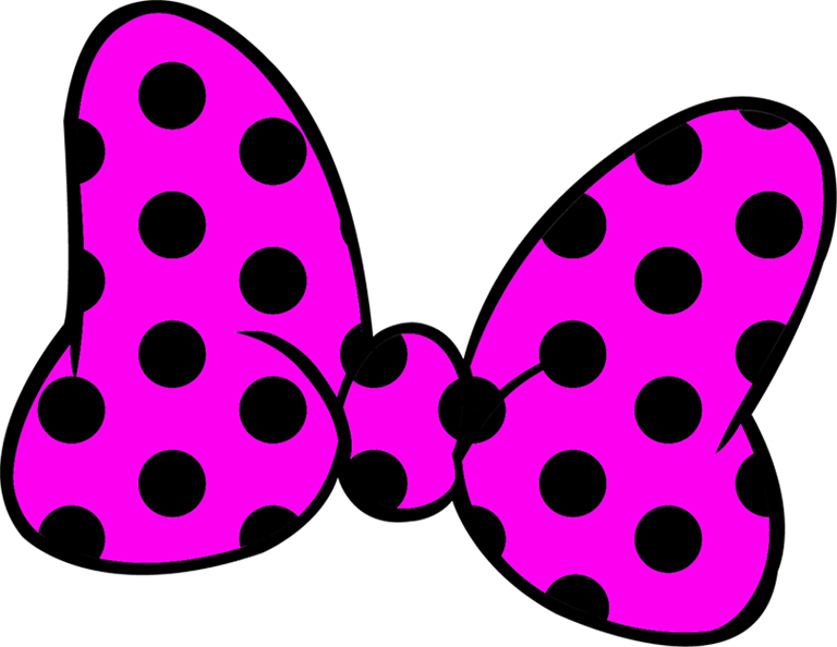 Pink Polka Dotted Bow Illustration