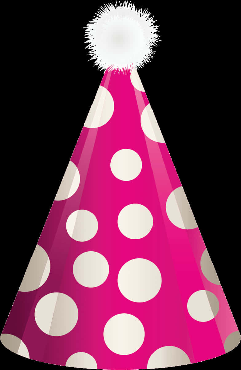 Pink Polka Dotted Party Hat