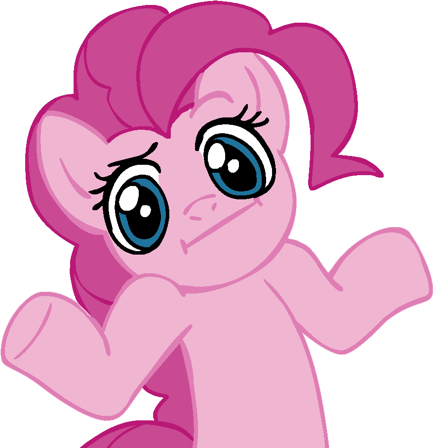 Pink_ Pony_ Character_ Shrugging