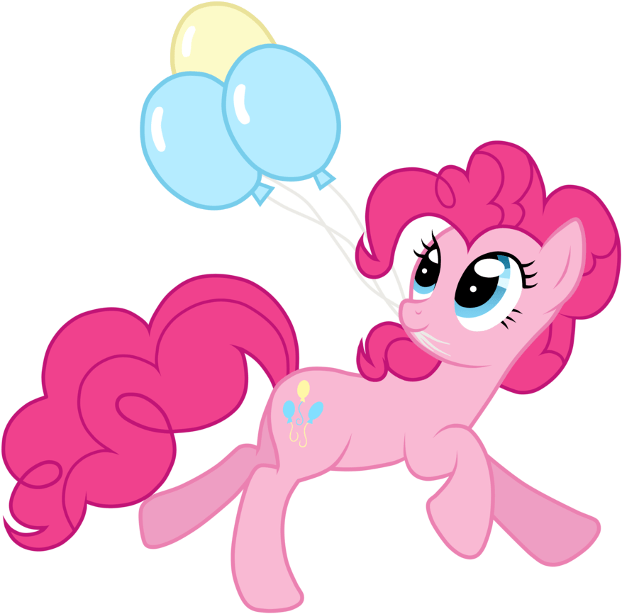 Pink Pony With Balloons