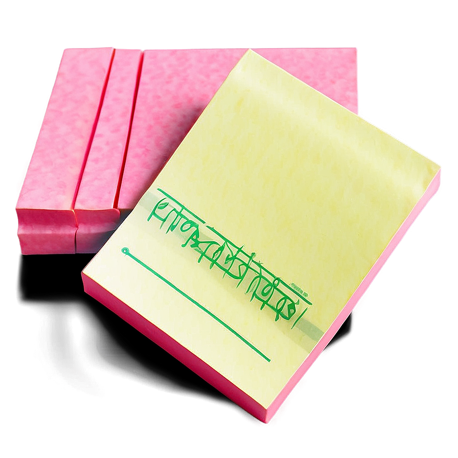 Pink Post It Note PNG aay PNG with transparent background