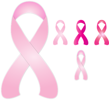 Pink Ribbon Awareness Variations PNG with transparent background