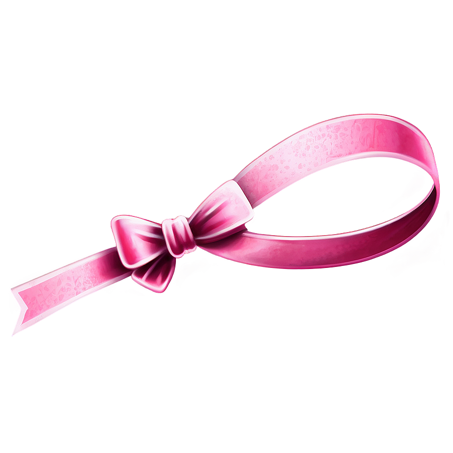 Pink Ribbon Bow Png 05062024