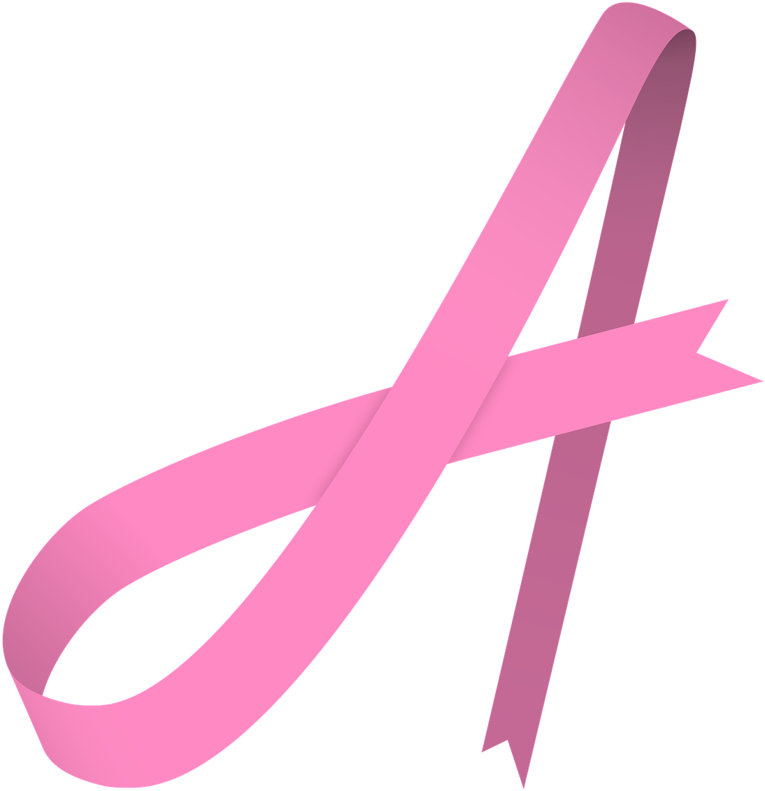 Breast, Cancer, Ribbon, Breast Cancer Awareness - Breast Cancer Ribbon, HD Png Download PNG with transparent background