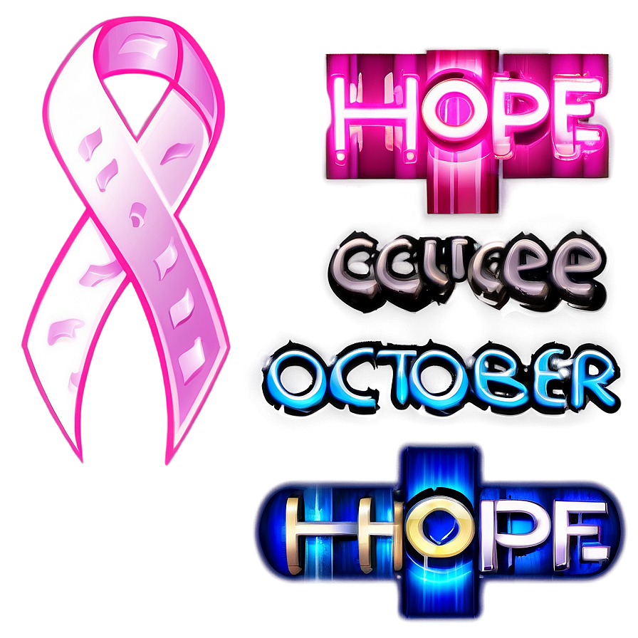 Pink Ribbon Hope October Png 38