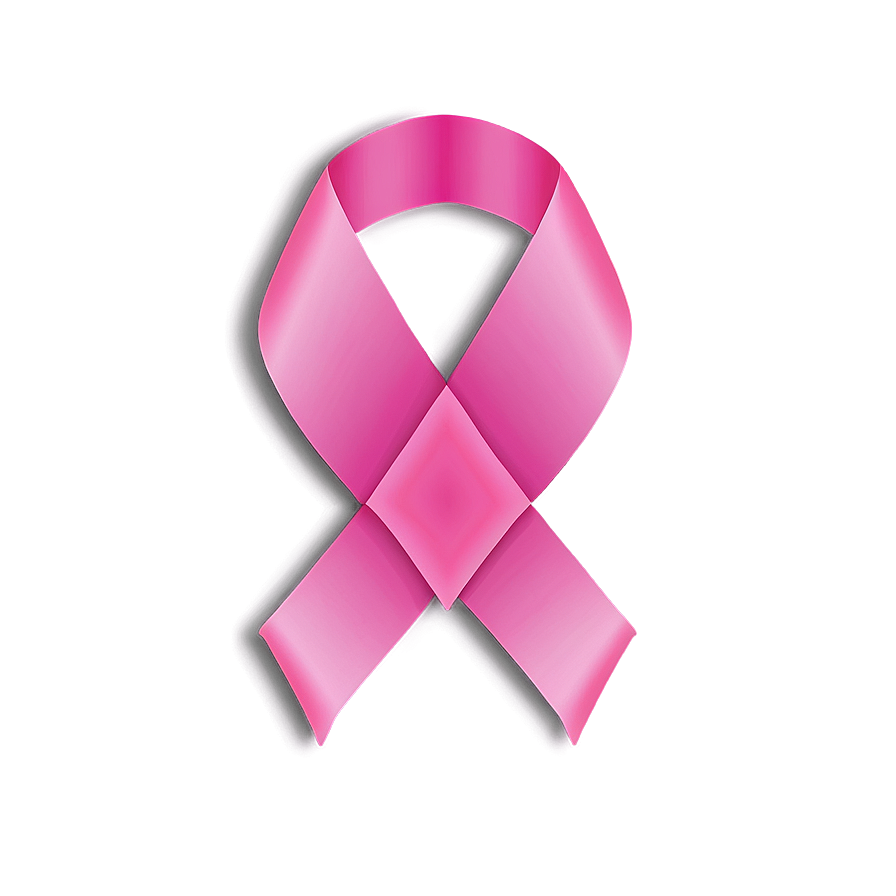 Pink Ribbon In Flat Design Png Hfb