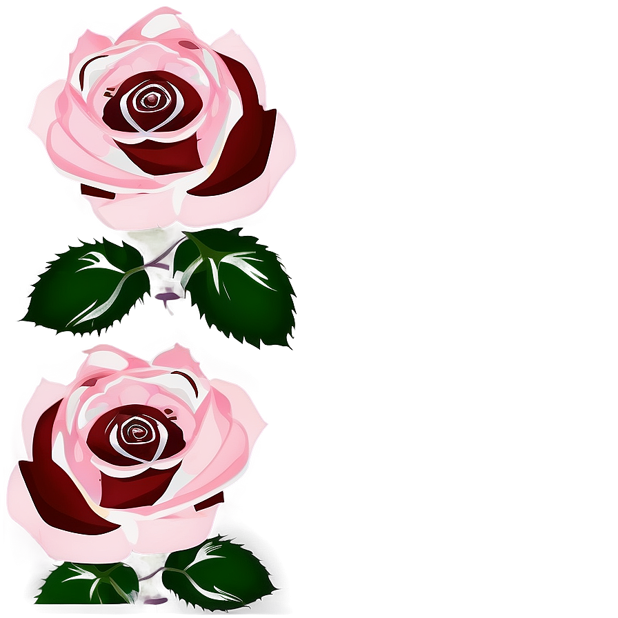 Pink Rose Border Png Bsw1