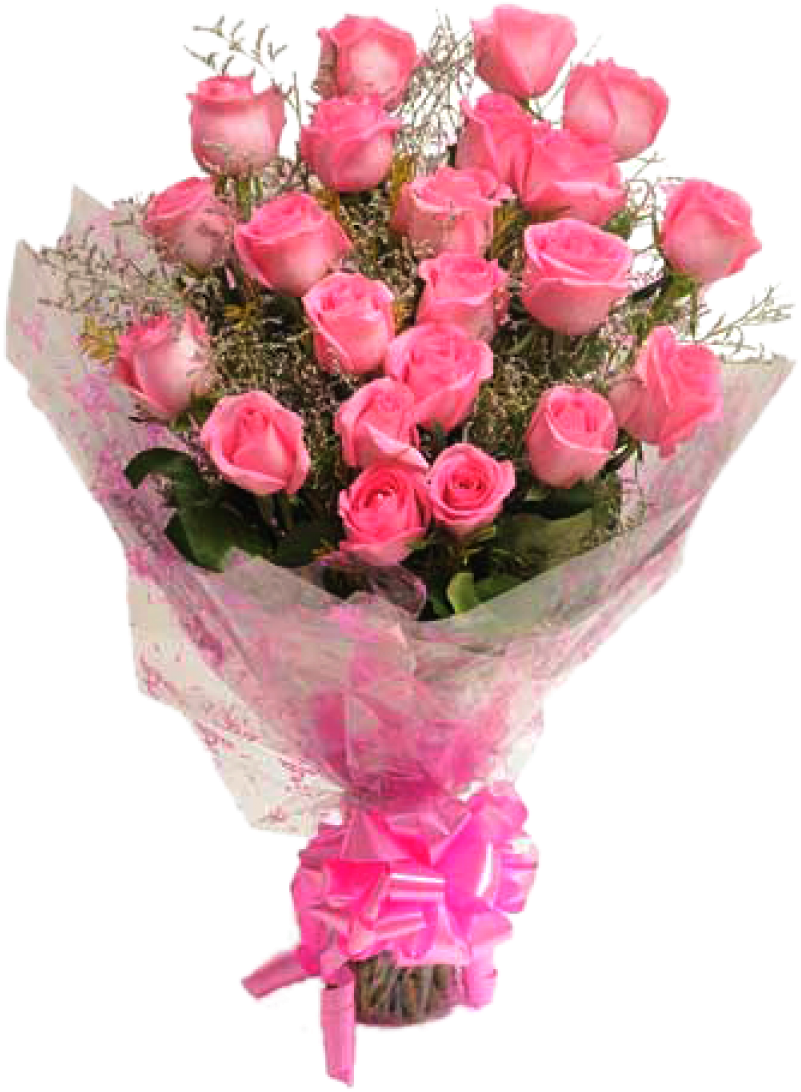 Hot Pink Roses Bouquet, HD Png Download PNG with transparent background