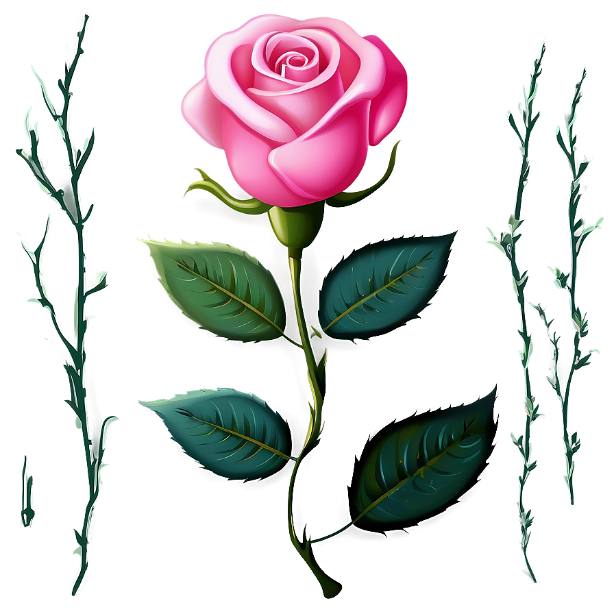 Pink Rose Clipart Png Bns