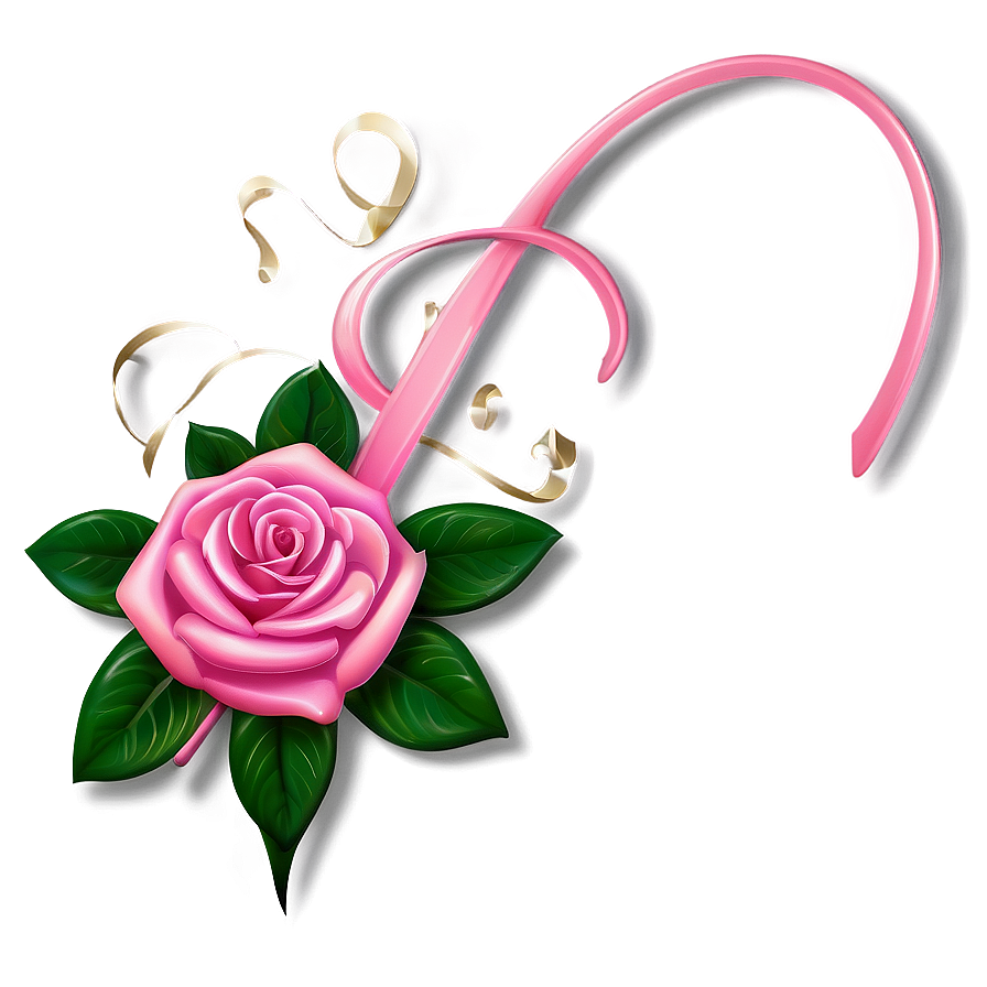 Pink Rose Decoration Png 26