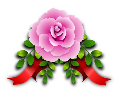 Pink Rose Graphic Design PNG with transparent background