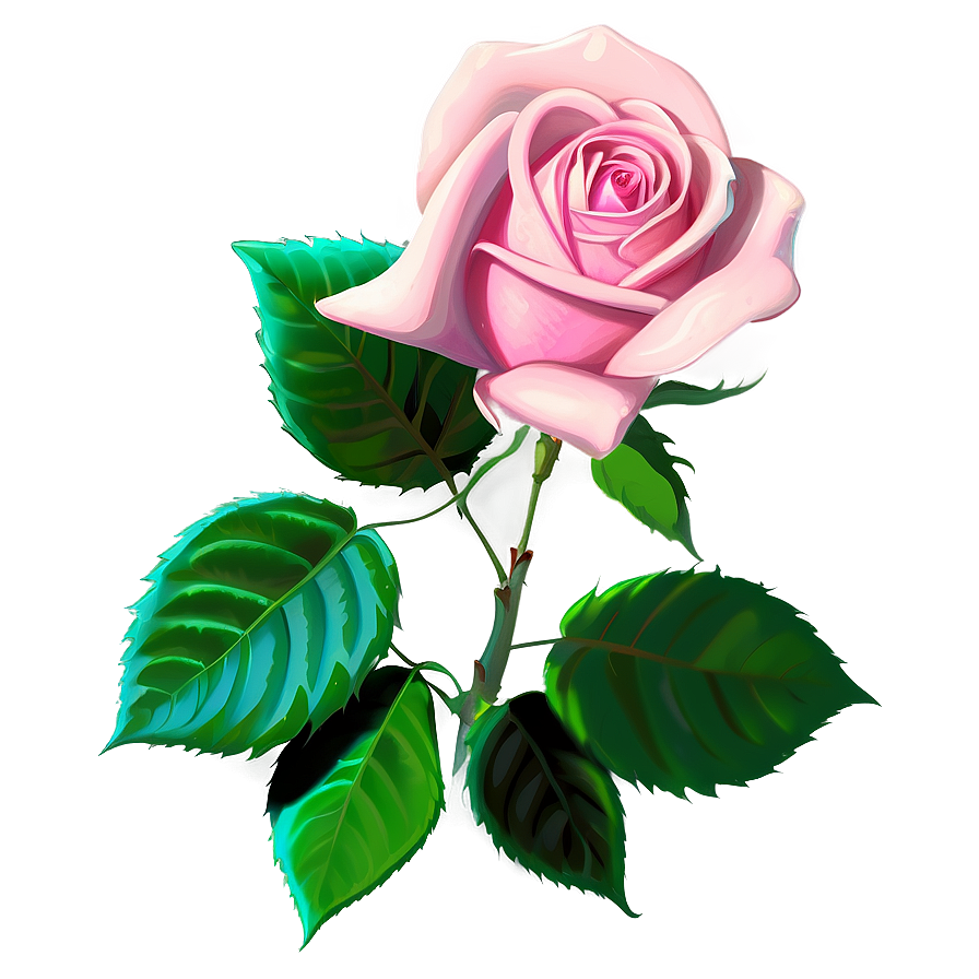 Pink Rose Sketch Png 69