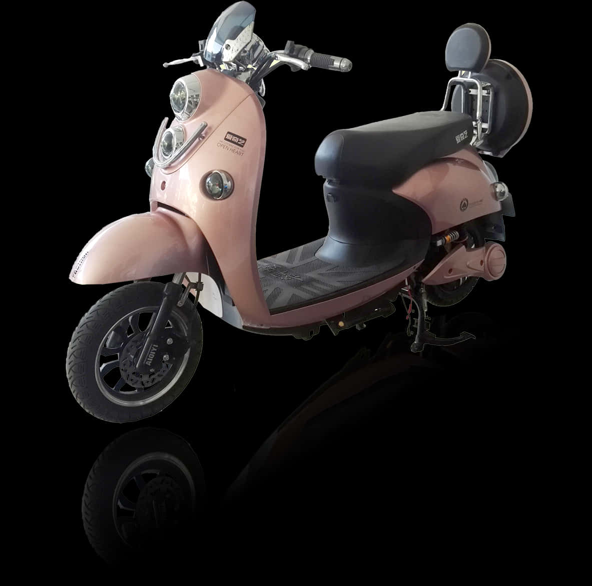 Pink Scooter Black Background