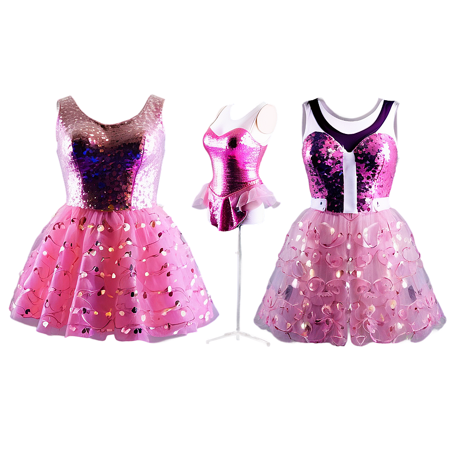 Pink Sequin Dress Png 18