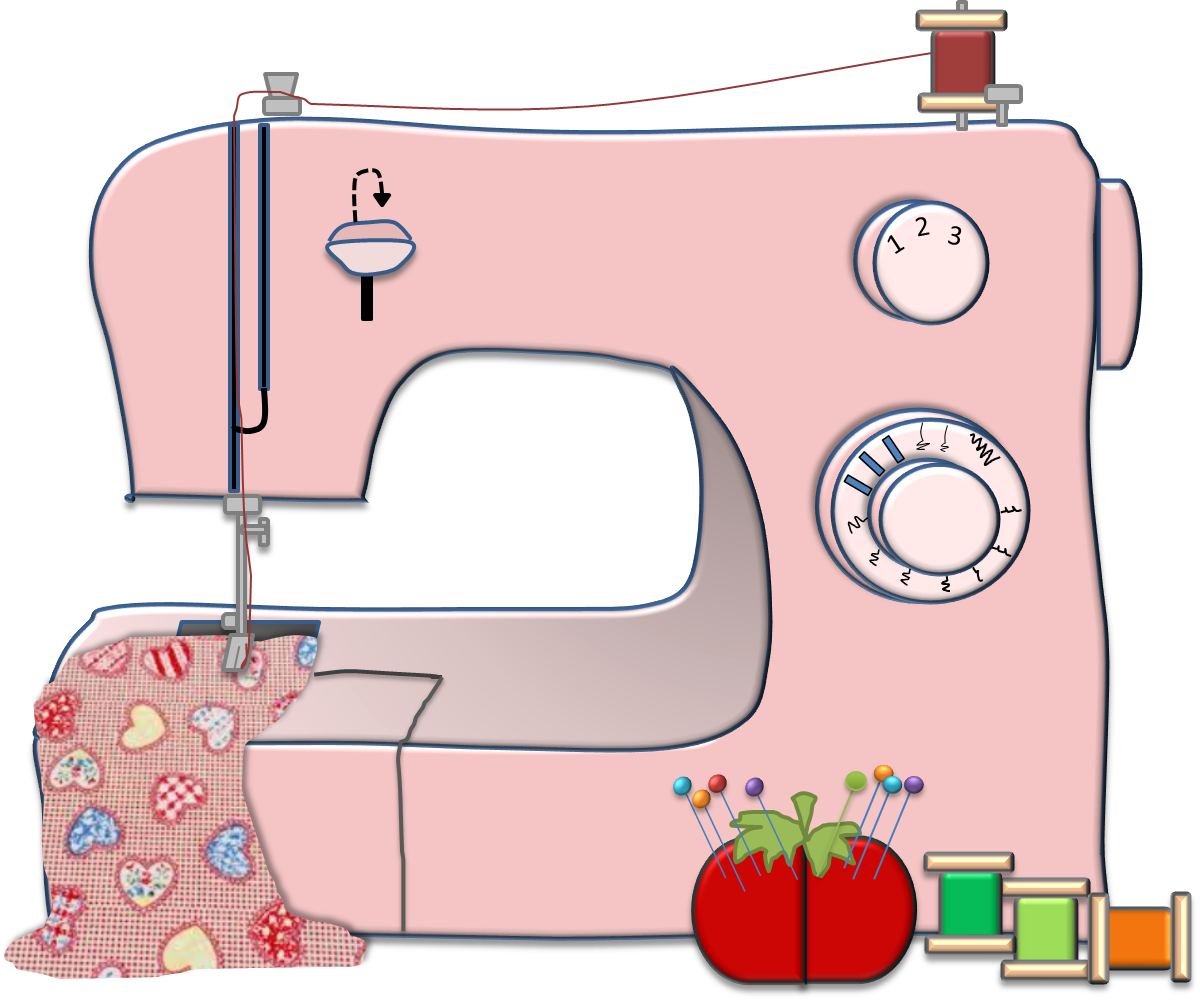 Sewing Machines Clip Art Textile - Transparent Background Sewing Machine Clipart, HD Png Download PNG with transparent background