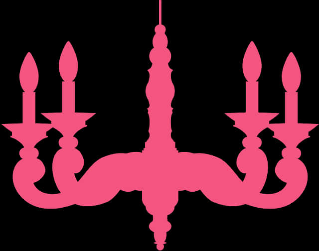 Pink Silhouette Chandelier