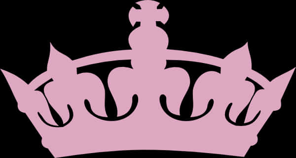 Pink Silhouette Crown Graphic