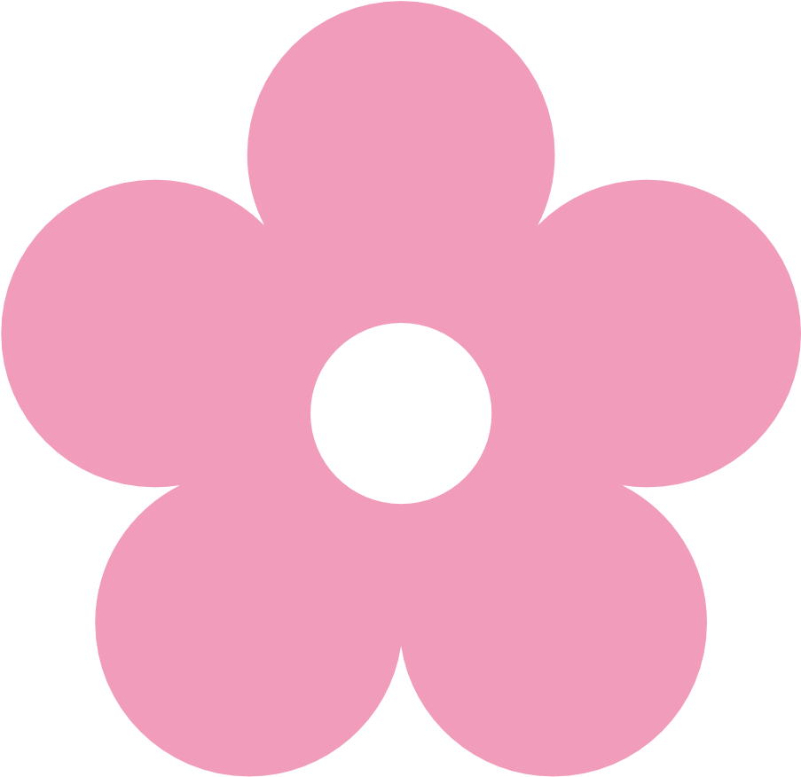 Pink Simple Flower Outline