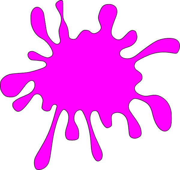 Pink Splat Clip Art At Clker - Slime Clip Art Pink, HD Png Download PNG with transparent background