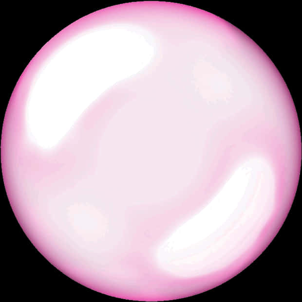 Pink Soap Bubble Isolated