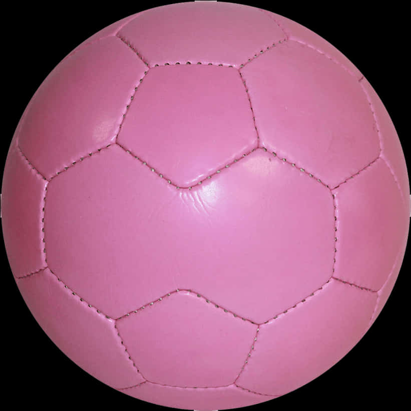 Pink Soccer Ball Closeup