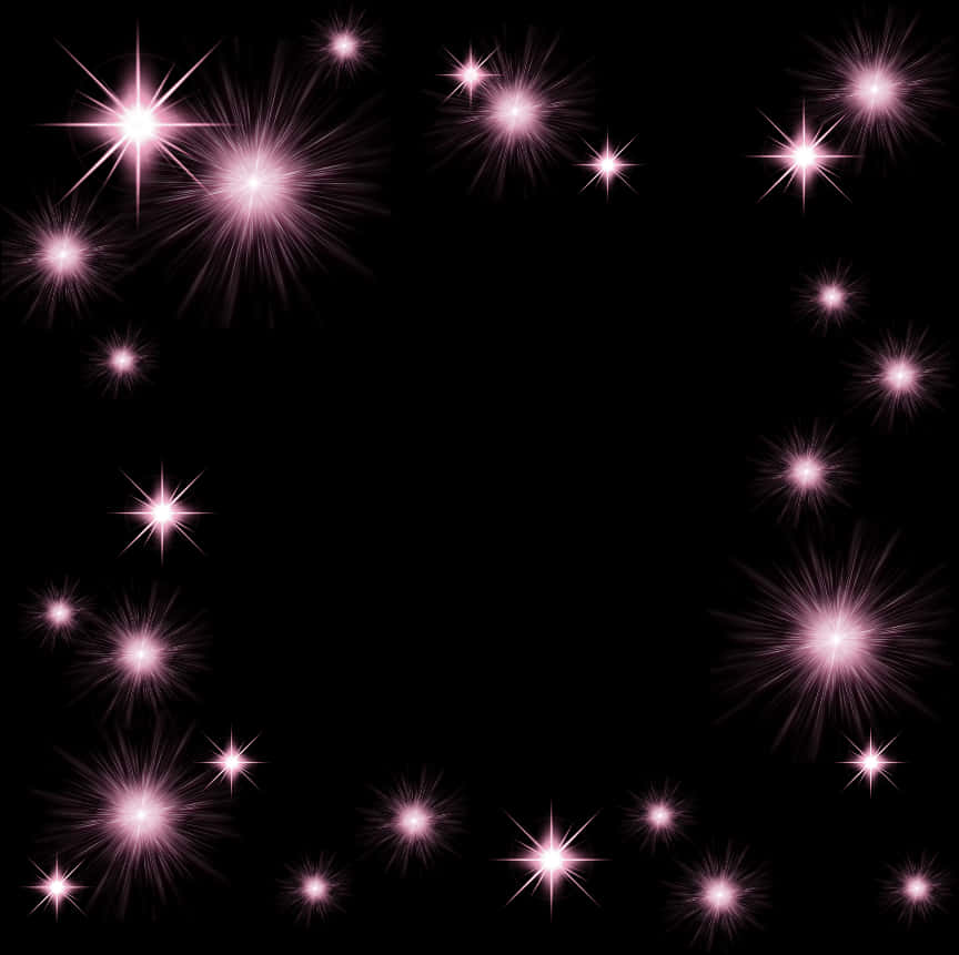 Pink Sparkleson Black Background