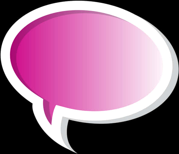 Pink Speech Bubble Graphic