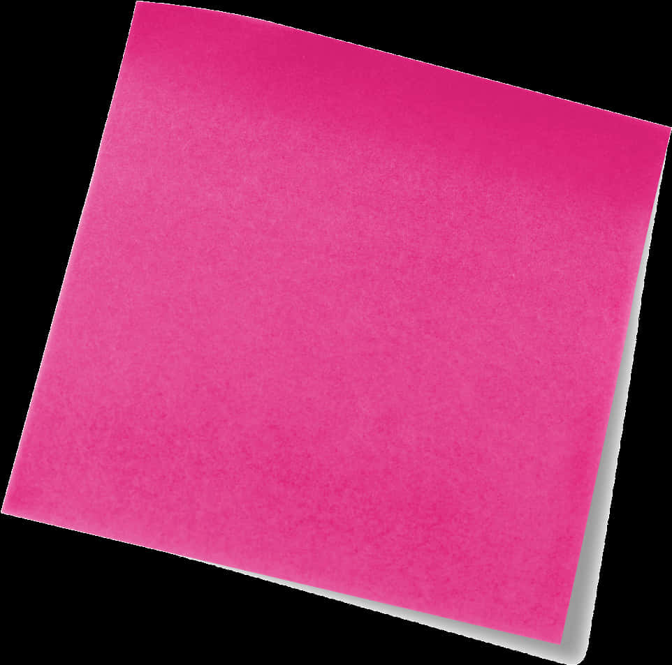 Pink Sticky Note Isolated