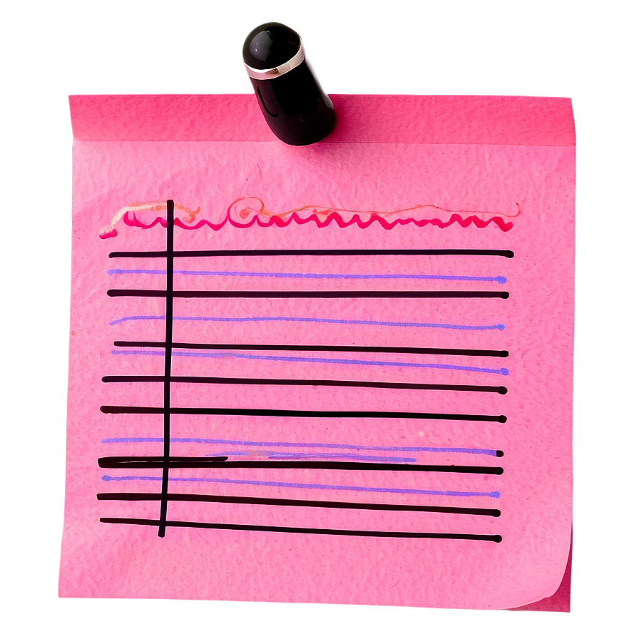 Pink Sticky Note PNG yjf5 PNG image with a transparent background, free high-resolution download