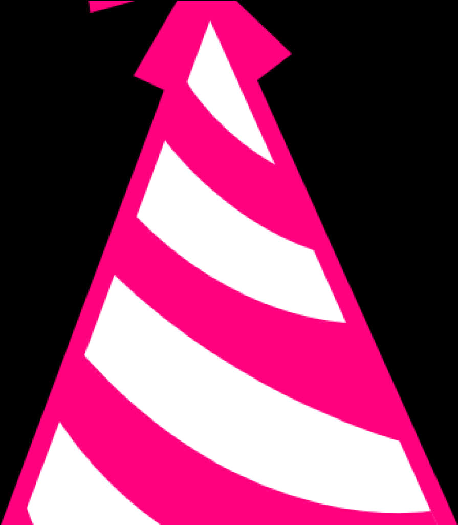 Pink Striped Birthday Hat