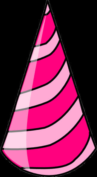 Pink Striped Birthday Party Hat