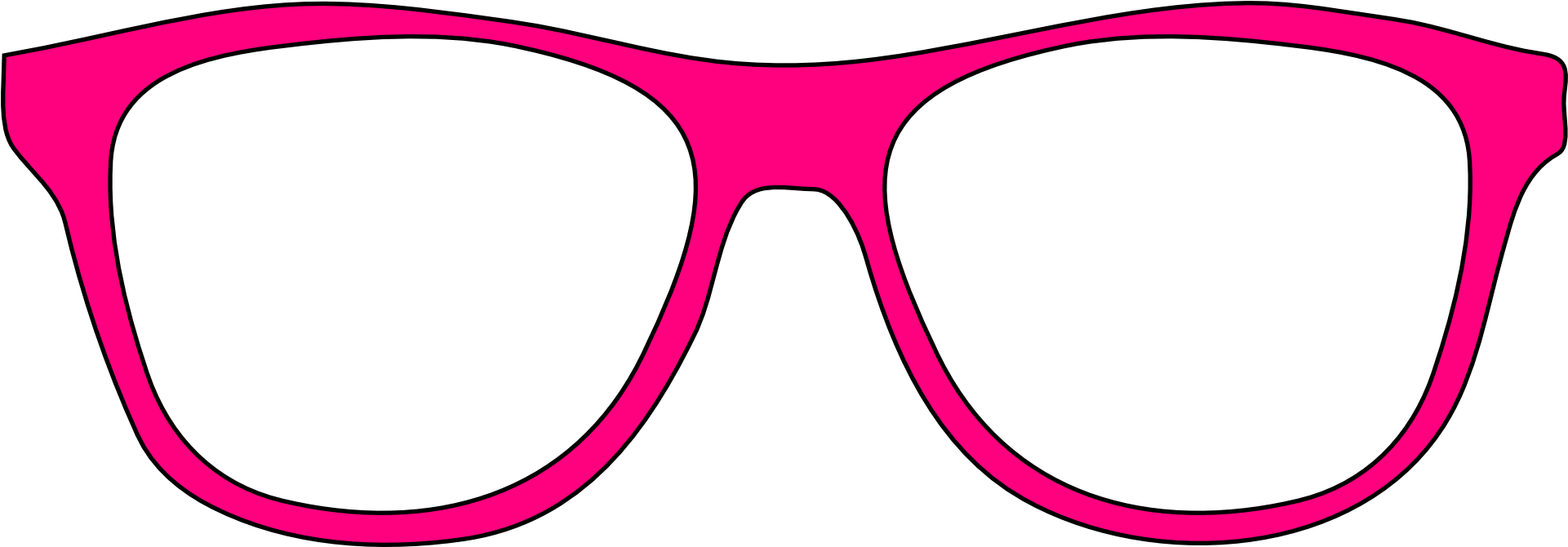 Eye Glasses Template Free - Pink Glasses Clipart, HD Png Download PNG with transparent background