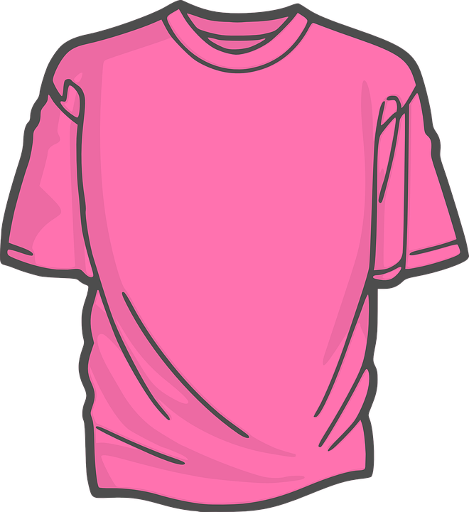 Pink T Shirt Template Vector