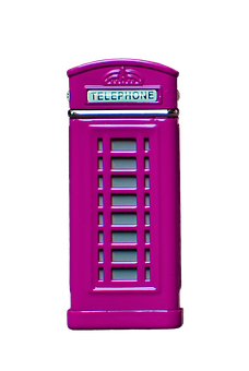 Pink Telephone Booth PNG with transparent background