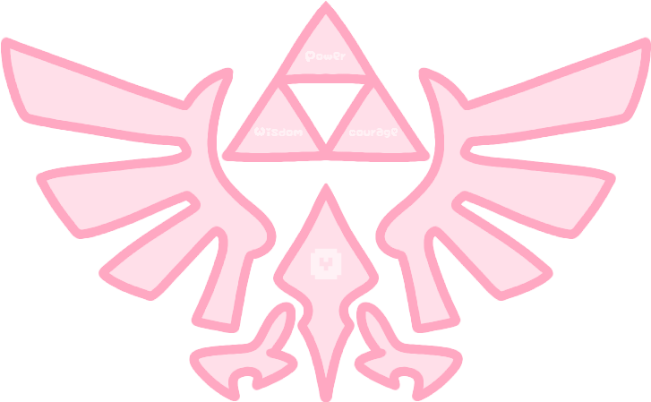 Pink Triforce Wings Graphic